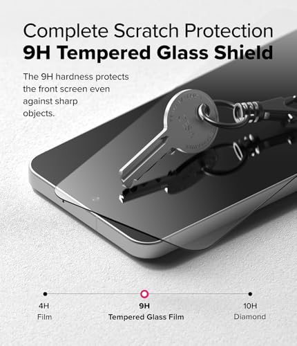 Image of Ringke for Samsung Galaxy A56 5G Screen Protector [Easy Slide, 2 Pack] | Easy Installation with Alignment Tool, Case Friendly Premium 9H Hardness Tempered Glass