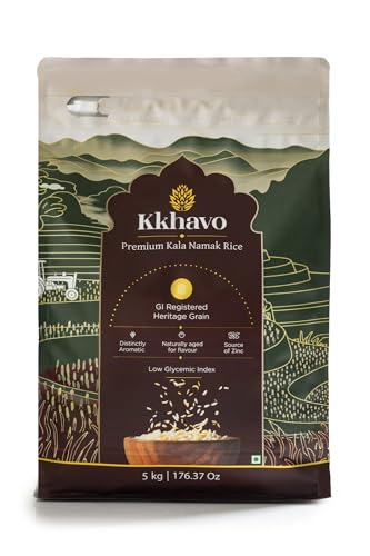 Image of Kkhavo Kala Namak Rice | 9gm protein | Diabetic & gut friendly | Gluten Free &Vegan | Low Glycemic 49-53 | Non GMO (5kg)