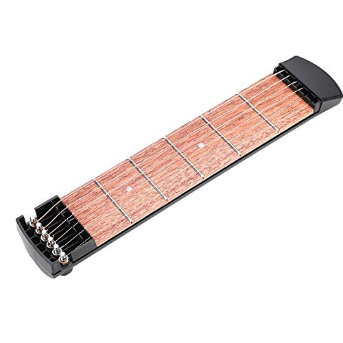 Guitare de poche Acajou Bois Pratique Cou Main Gauche Outil de pratique des accords de guitare portable pour débutants et créateurs de musique
