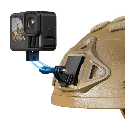 Aluminum NVG Helmet Mount, Tactical Helmet NVG Mount Compatible with GoPro Hero 13/12/11/10/9/8, DJI Osmo Action 6/5 Pro/4/3, Nano, Insta360, AKASO and Most Action Cameras