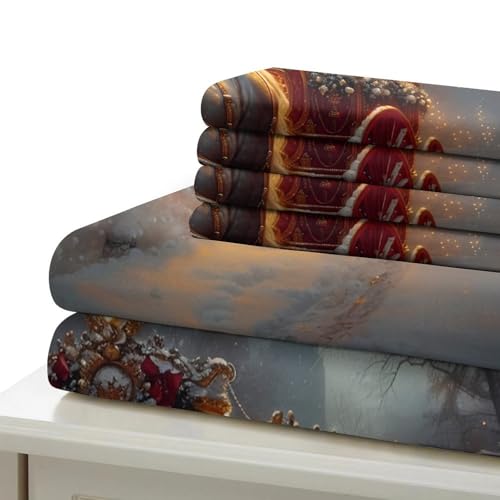 Housse de couette Carrosse de Noël microfibre hypoallergénique 3D - 7