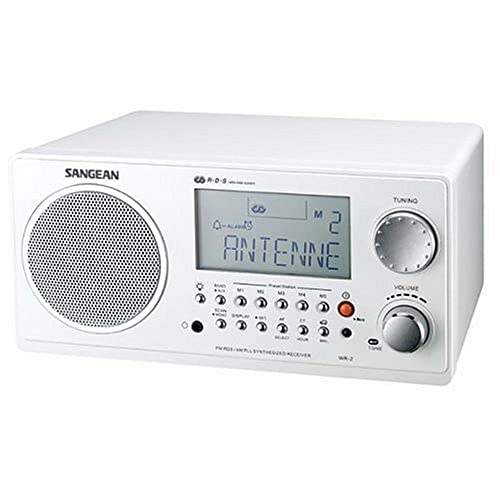 Sangean Wr-2Wh Am/Fm-Rbds Wooden Cabinet Digital Tuning Radio (White) #TOP10
