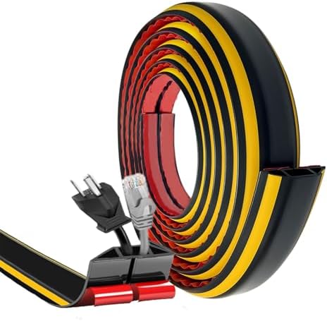 2 m Cable Duct Floor, Cable Duct Self-Adhesive, PVC Flexible Cabl...