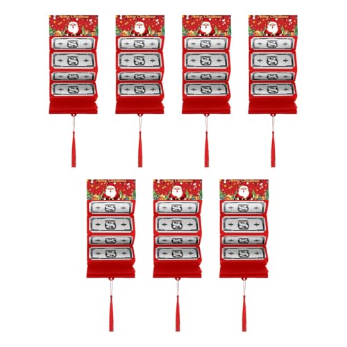 Rainway 7 Weihnachtsgeschenkumschläge mit 10 Fächern, Überraschungskarten für Weihnachtsgeschenke, faltbares Geldbuch für Weihnachten, DIY-Geschenkkartenhalter, für Geburtstagsfeier