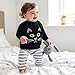 Hekkomird Baby Girl Boy Cute Letter Ghost Embroidery Long Sleeve Oversized Sweater Infant Newborn Fall Winter Outfit (Black Halloween Cat, 18-24 Months)