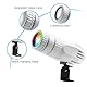 LED Pinspot Licht, Czgor Spot Disco Kugel 15W RGBW 4-in-1-Weiße Schale Spiegelkugelprojektor mit Fernbedienung, Superhelles LED-Pinspotlicht für Partys, Diskotheken, Bars, Hochzeiten