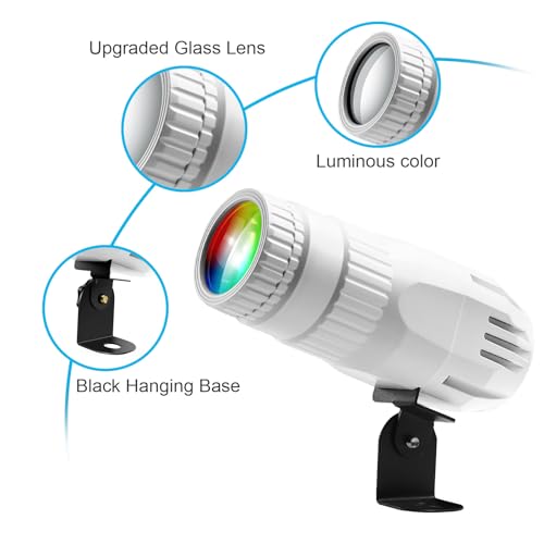Image of Pinspot Light, Czgor 15W RGBW LED Lights for Disco Ball 4 in 1 with Remote Control, Super Bright Mirror Ball Spot Lighting for Parties DJ Disco Club Bar Wedding, 2Pack