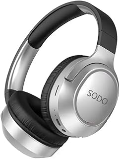 SD-1105 Wireless Bluetooth Headset V5 | With Microphone High Quality Support SD Card 3.5 Noise Isolation | Over Ear Foldable Headphone With Its Colors And Elegant Shape (Black)