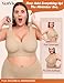 Vertvie Womens Wireless Bra Push Up Lift, Seamless No Underwire Plus Size Full Coverage T-Shirt Bralette Minimizer Bras(Nude,36D)