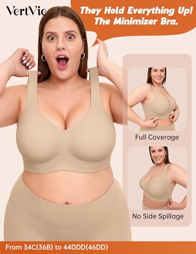 Image of Vertvie Jelly Bras for Women No Underwire Minimizer Support