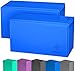 OVERMONT Blocchi Yoga 2 Pezzi, Mattone Yoga in Schiuma Eva Blocco Pilates Senza Lattice Morbida Superficie Antiscivolo Molto Leggeri, per Training Esercizi Fitness Stretching e Meditazione