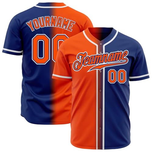 Camiseta personalizada de béisbol con gradiente, nombre, número y logo impresos para hombres, mujeres y jóvenes, uniforme deportivo miniatura 1