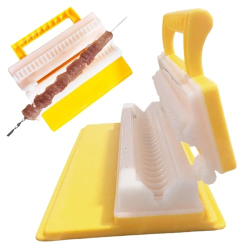 Kebab Maker, molde para brochetas grandes, 19,5 x 4,5 x 10,5 cm, herramienta para moldear carne sin esfuerzo, diseño rápido y fácil de usar, para preparación al aire libre, barbacoa, camping, patio