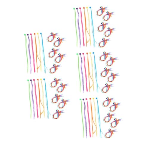 Extensions cheveux colorées à clips légères pour tresse de fête