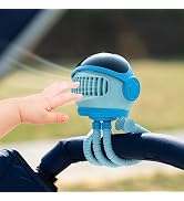 Ankrs Astronaut Baby Stroller Cooling Fan, 4000mAh Rechargeable Cute Stoller Fan with Flexible Tr...