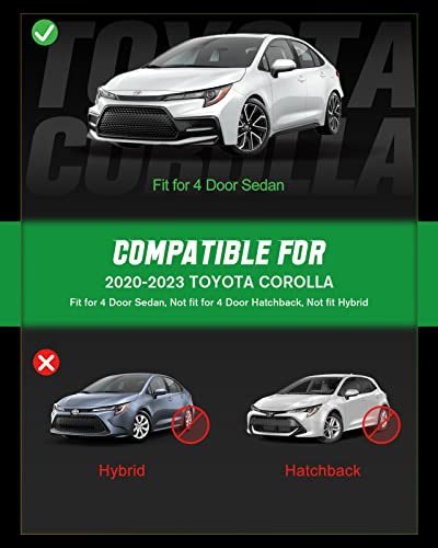 Viwik Floor Mats For 2020-2023 Corolla Sedan (Not Fit Hybrid/4 Door Hatchback), Car Mats All Weather Custom Floor Liners Full Set Include 1St And 2Nd Row Front & Rear, Automotive Floor Mats Tpe Black #TOP2