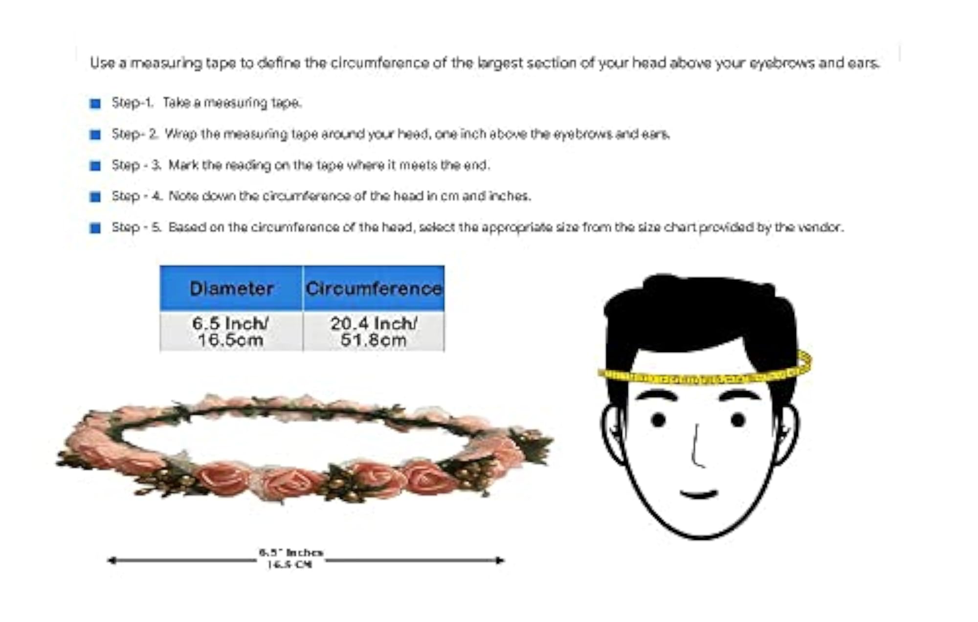 Pearl Princess Floral Tiara Crown for Girls, Adjustable