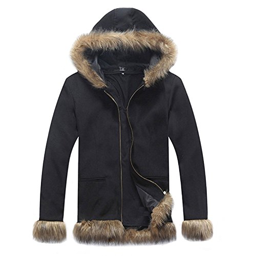 Ainiel Men's Anime Cosplay Costume Long Sleeve Hooded Coat(XX-Large) Black