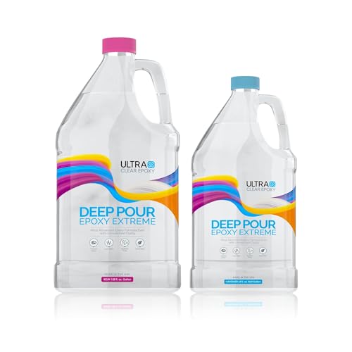 Ultra Clear Deep Pour Epoxy Resin and Hardener for Countertops, River Tables, Art Resin, DIY, Tumblers | Scratch Resistant, Low Odor, Bubble Free Epoxy Primer (3 Gallons)