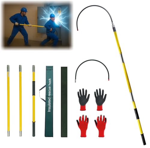 High Voltage Insulated Rescue Hook with Telescopic Pole