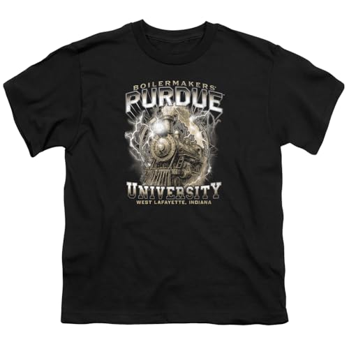 LOGOVISION Purdue University Boilermaker Express Kids T Shirt for Youth Boys and Girls, Black, Large