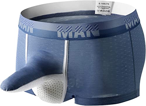 Mens Ice Silk Elephant Nose Boxer Briefs Pouch Underwear Separate Soft and Breathable Underpants2