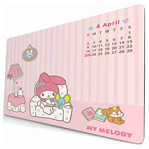 yongheng Hello Kitty musmatta bärbar dator stor skrivbord tangentbordsdyna Hello Kitty skrivbordsmatta anime spelmusmatta 048
