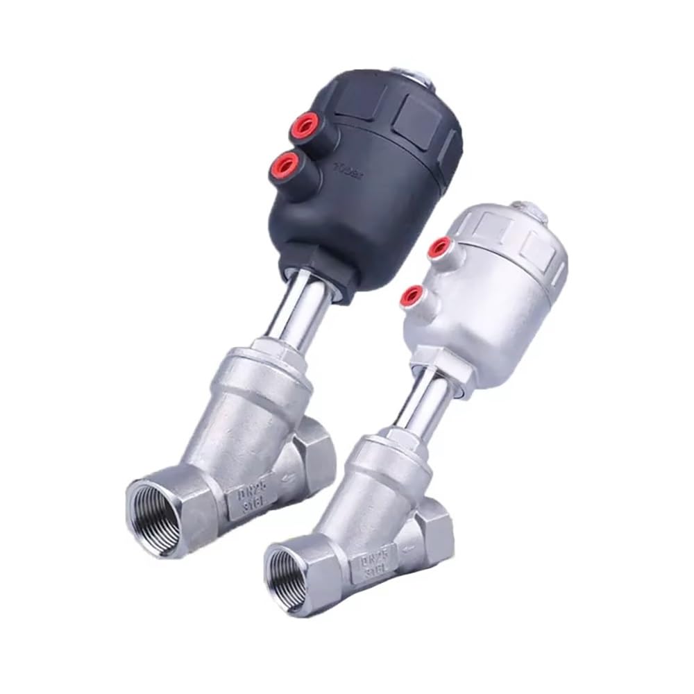 Vanne pneumatique à siège incliné en acier inoxydable 1/4"-2" BSPT, for vapeur, gaz, huile, eau - Pression nominale 232 PSI(A Normally Close,DN40-63mm)