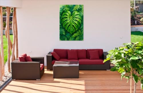 Impression botanique tropicale Monstera grand format 68,6x101,6 cm pour déco murale