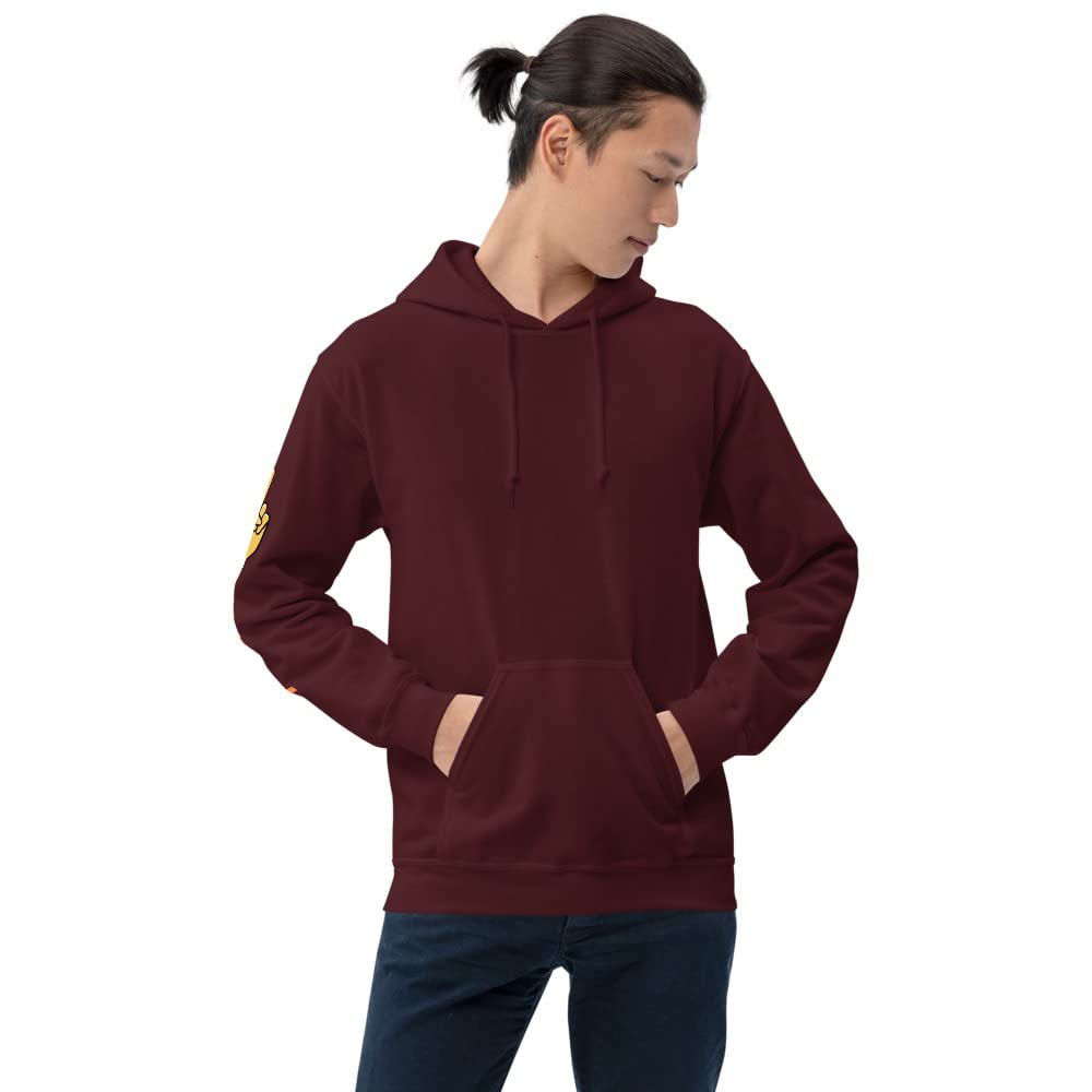 Sweat à capuche bordeaux unisexe XXL en coton et polyester doux