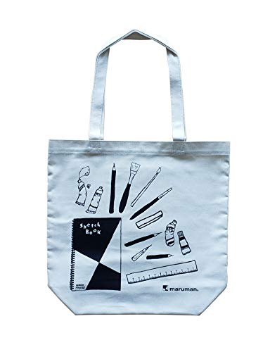 マルマン 図案 トートバッグ ホワイト ZTB19-06