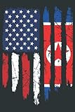 Distressed American North Korea Flag Men Women Kids: Notebook Journal lined 6X9 inch 110p