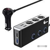 ✮【Überraschende 4 Schnell USB-Autoladegerät】Das neueste aktualisierte Qidoe kfz ladegerät Verteiler verfügt über 4 USB-Anschlüsse - Quick Charge 3.0 und drei 2,4A-USB-Anschlüsse. Anders als bei anderen Autoladegeräten auf dem Markt werden hiermit 4 Geräte gleichzeitig schnell geladen. Sehr gut geeignet für iPhone, Android, iPad, Tablet, Kindle und andere USB-Geräte. Es ist die beste Wahl, um Zeit und Geld zu sparen!
