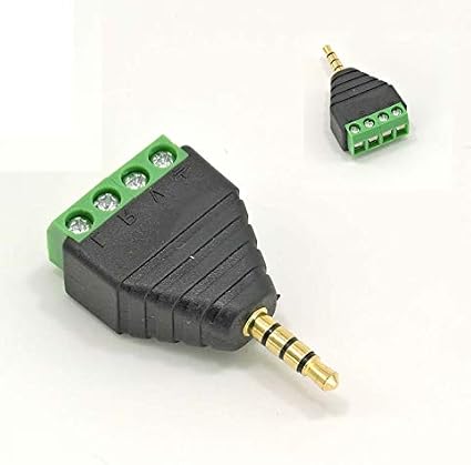 Amazon Sound Wave 自作 3 5mm 4極 オス アダプター イヤホン ヘッドホン 自作 変換 ソケット アダプター 配線 テスト Diy アンプ 金メッキ調 ステレオ モノラル プラグ 3 5 4極 オス Sound Wave 変換アダプター 変換プラグ