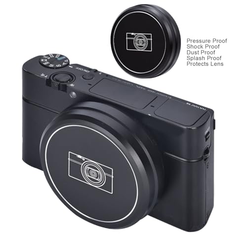 Tapa metálica para lente Diyeeni para cámaras Fujifilm RX100 M6 y M7, compatible con Sony ZV1, 720, 730, 740 — Tapa frontal de 56 mm miniatura 4