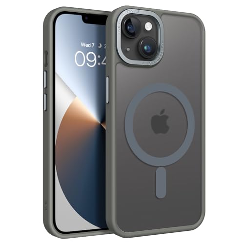 Coque de téléphone pour iPhone 14 et 13 grise mate et fine par BENTOBEN