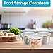 Fonteme 64 oz Deli Plastic Food Storage Containers with Lids – 12 Sets | Microwave, Freezer, and Dishwasher-Safe Meal Prep Containers | Stackable, Leak-proof Containers for Securely Food Storage…