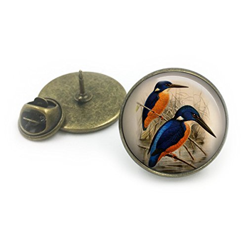 Butterfly N Beez Plateado Insignia del alfiler de la Solapa del martín Pescador| Solapa| Regalo para él| martín Pescador| pájaros británicos| Fauna| Regalo para él| Insignia del Perno