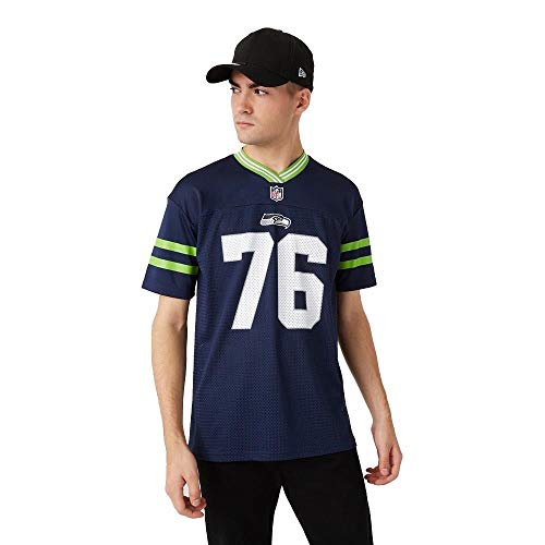 New Era Seattle Seahawks T-Shirt NFL Jersey American Football Fanshirt Blau - L