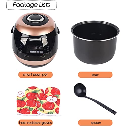 Pearl Maker, Black Commercial Fully Automatic Pearl Pot, Aluminium Alloy + Abs Plastics Pearl Tapioca Cooker Pearl Maker 5L For Boba Tea, Bubble Tea And Milk Tea Touchscreen #TOP3