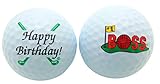 Westman Works Happy Birthday #1 Boss Golf Balls Gift Boxed Two Ball Set