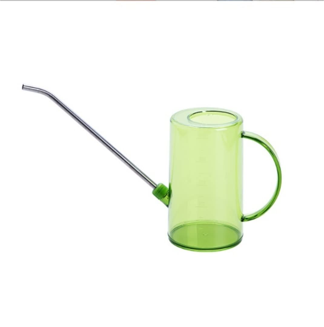 Watering Can Sprinkling Can Long Mouth Flowers Potted Plant Sprinkler Kettle Home Plastic Handle Bonsai Cylindrical Watering Pot Garden Tool(Grün)