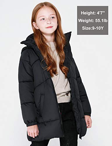 maoo garden Girls Winter Long Puffer Lightweight Coat Thick Padded Soft Fleece Jacket with Hood2