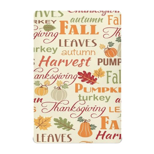 Moudou Autumn Maple Leaf Playard Sheet for Boy Girls, Soft Breathable Fitted Toddler Sheet for Standard Playard Bed Mattress, 39 x 27 x 5 Inch