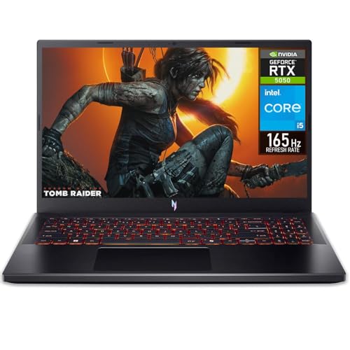 Acer Laptop Gamer Nitro V NVIDIA GeForce RTX 5050 Intel Core i5 13420H 16GB SSD 512GB 15.6" FHD 165Hz Teclado Ingles Gaming Entrada y Estudio