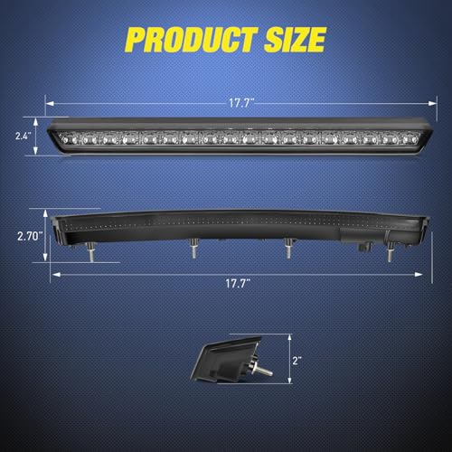Image of Nilight Third Brake Light Tail High Mount 3rd Stop Lights Smoked Lens Compatible with Chevy Tahoe and Chevy Suburban 2015 2016 2017 2018 2019 2020 Van SUV Rear Center Cab Lamp