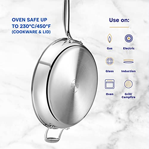 Legend-12-5-Ply-Copper-Core-Frying-Pan-wLid-Professional-Home-Chef-Grade-Stainless-Steel-Clad-Skillet-Saute-Sear-Fry-Healthy-Cooking-All-Surface-Induction-Oven-Safe-Non-Toxic-Durable-Cookware