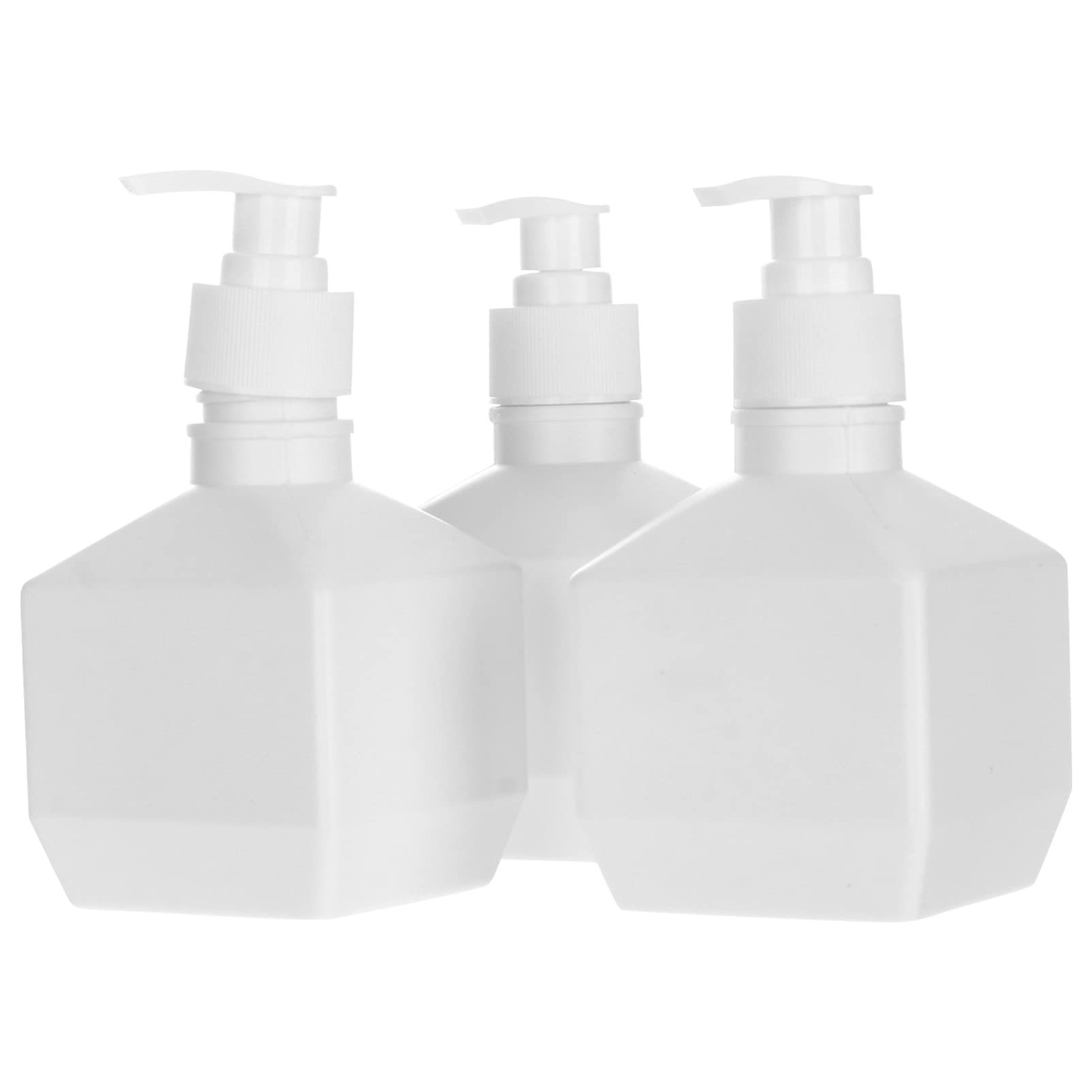 HOLIDYOYO 3pcs Nordic Style Lotion Dispenser Bottles Press Type Shampoo Shower Gel Containers for Bathroom Refillable White Bottles Easy to Clean Stylish Appearance for Home Hotel Use