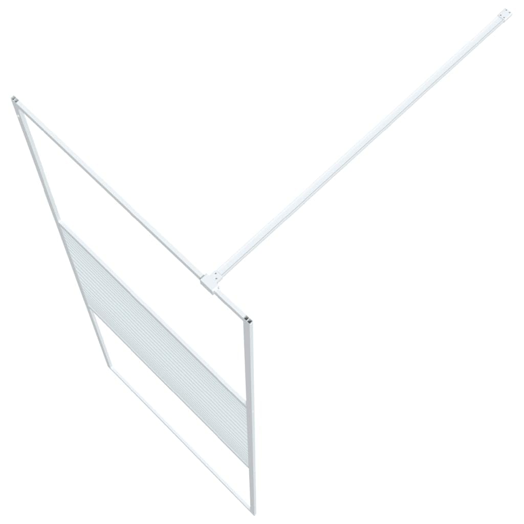 Walkin - Parete doccia per doccia a pavimento, 80 x 195 cm, in vetro trasparente ESG, con telaio in alluminio, regolabile, paraspruzzi, parete divisoria in vetro, telaio profilato stabile