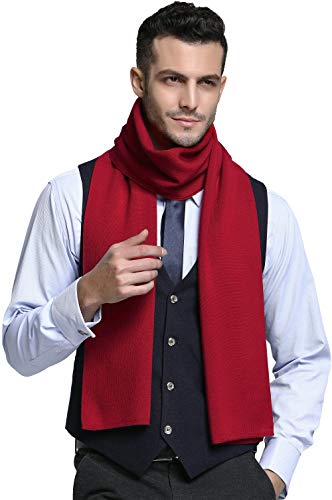 RIONA Heren 100% Australische merino-wol sjaal zachte warme stropdassen gebreid - Image 3
